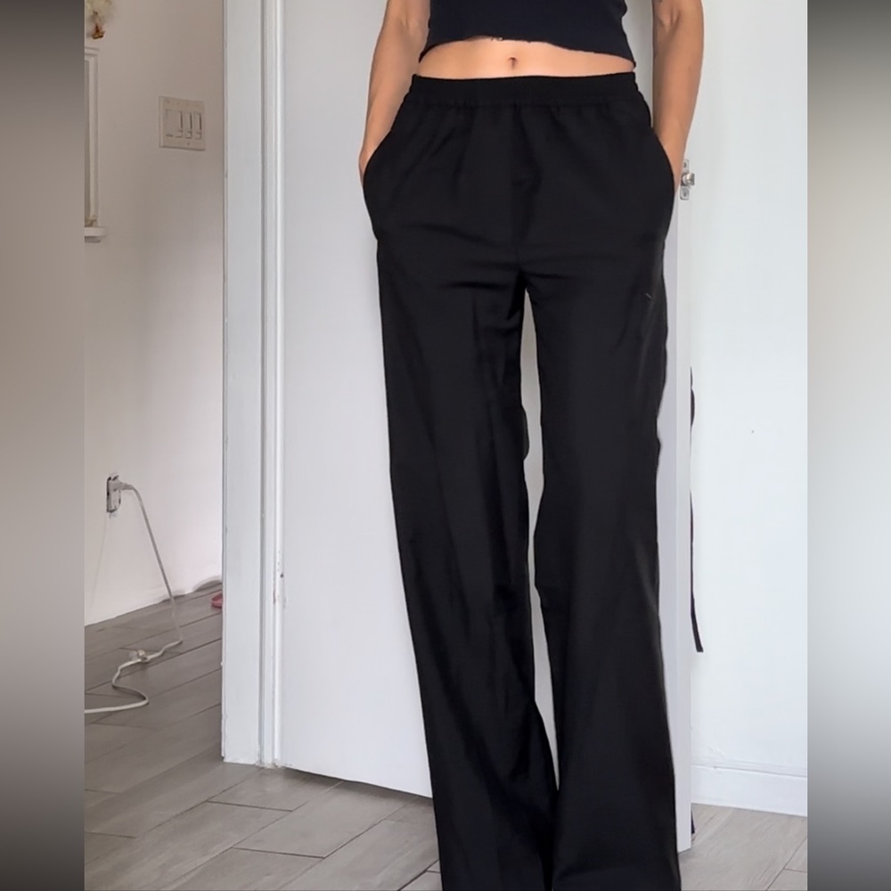 Acne Studios Pammy Wool Mohair Blend Black Trousers size 36